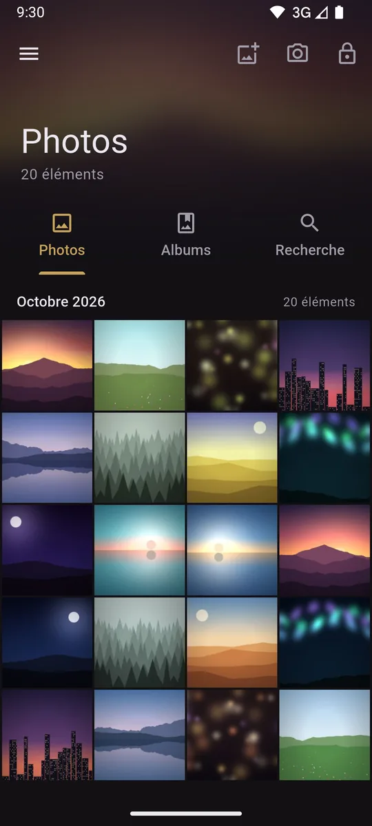 Galerie de photos chiffrées